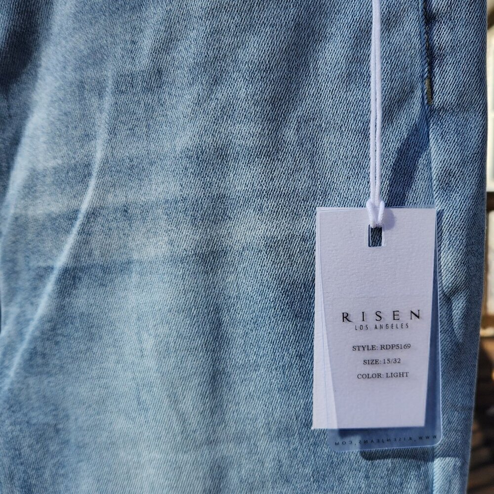 New NWT Risen High Rise Wide Leg Flare Jeans Women’s Size 15 / 32 Stretch - Picture 6 of 9